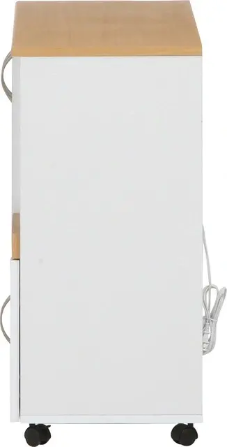ファミリー キッチンカウンター 幅90cm ホワイト×ナチュラル 画像14