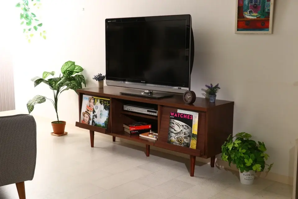 アルト TVボード 幅150cm ダークブラウン 画像5