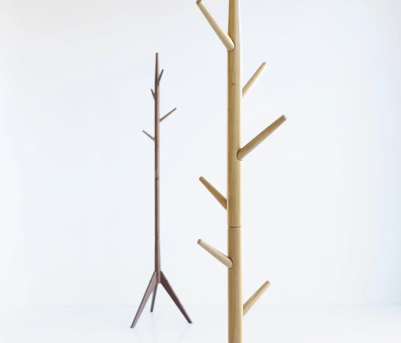 スリム ポールハンガー 天然木 [幅42] 画像2