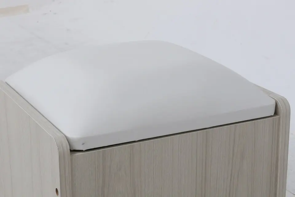 メルル ドレッサー(三面鏡) スツール付き ホワイト 木目調 画像108