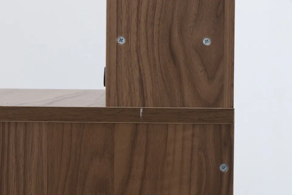 メルル ドレッサー(三面鏡) スツール付き ブラウン 木目調 画像11
