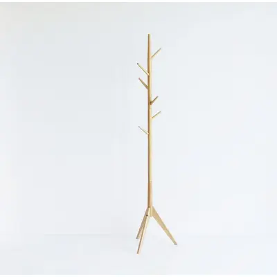 スリム ポールハンガー 天然木 [幅42] ナチュラル