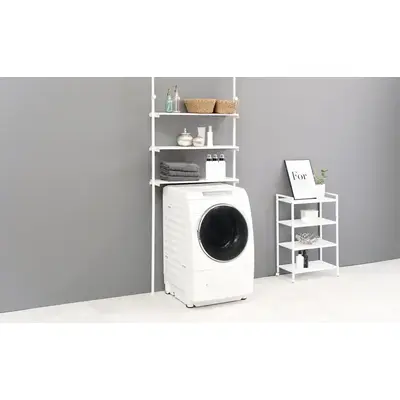 突っ張り洗濯機ラック 高さ調整可 [幅90/3段] サムネイル画像1