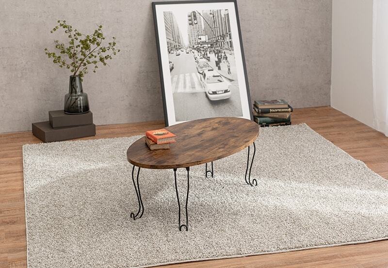 折れ脚テーブル ローテーブル 丸型 [幅80] | おしゃれな家具 ...
