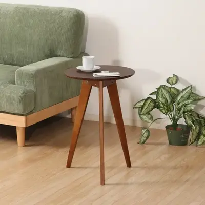サイドテーブル コーヒーテーブル Φ40cm ブラウン