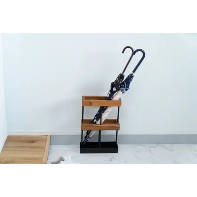傘立て 天然木 スチール サムネイル画像10