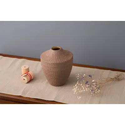 花瓶 花びん 素焼き風 陶器 サムネイル画像1