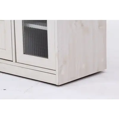 キッチンカウンター 幅90cm ナチュラル×ホワイト サムネイル画像2