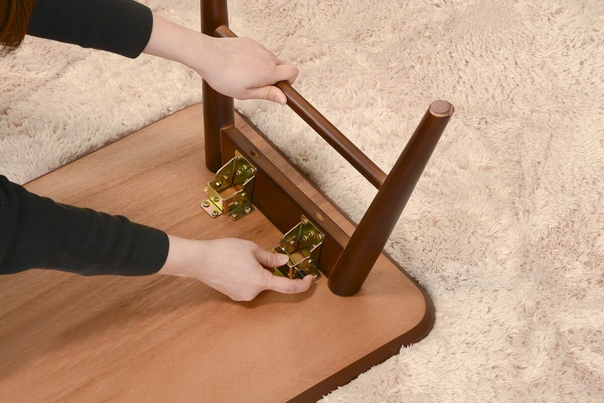折れ脚テーブル ローテーブル [幅90] 画像6
