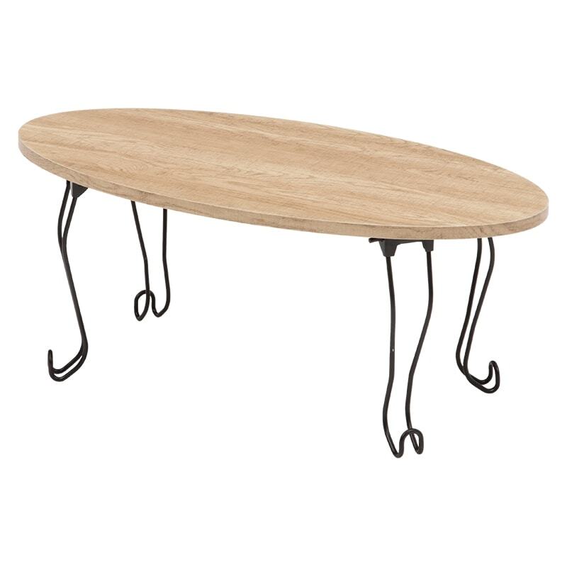 折れ脚テーブル ローテーブル 丸型 [幅80] 画像15