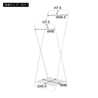 折りたたみ式 ハンガーラック スチール 2段 [幅50.5] サムネイル画像31