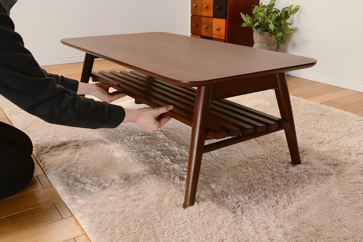 折れ脚テーブル ローテーブル [幅90] 画像2