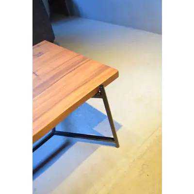 センターテーブル 天然木 スチール脚 [幅110] サムネイル画像3